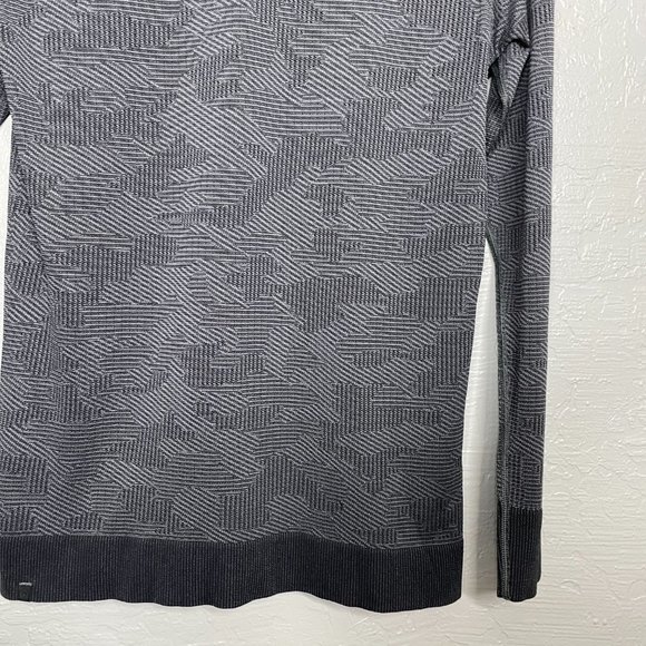 Lululemon Women 6 Swiftly Breathe Long Sleeve Vented Camo Asphalt Gray Black - Picture 6 of 9